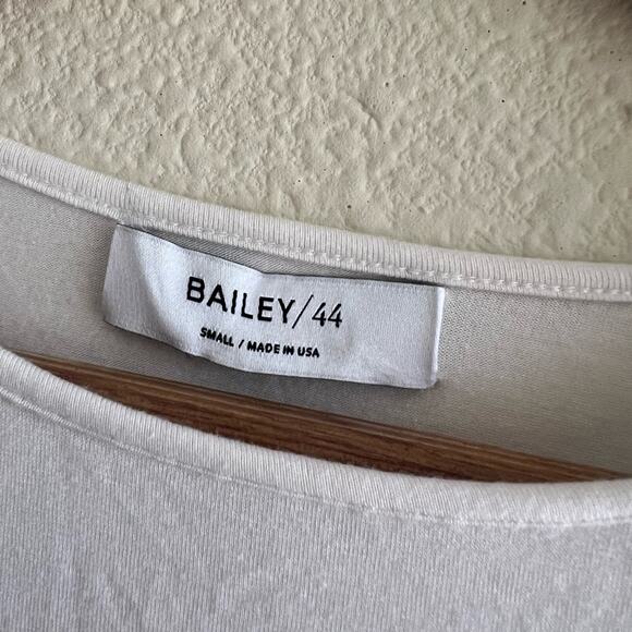 Bailey 44 hooped long sleeve white top size Small grunge neutral - Picture 3 of 10